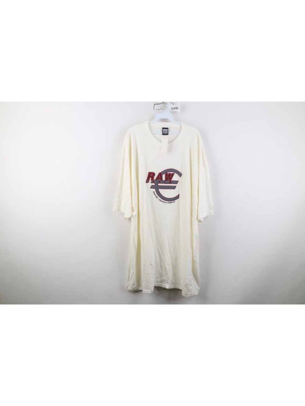 Deadstock Vintage 90s Marithe Francois Girbaud Mens 3XL Spell Out Raw T-Shirt